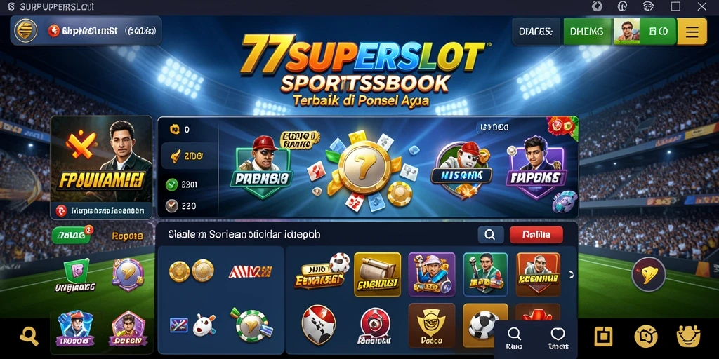 Tampilan gameplay Sportsbook yang seru dan praktis di 77SUPERSLOT.