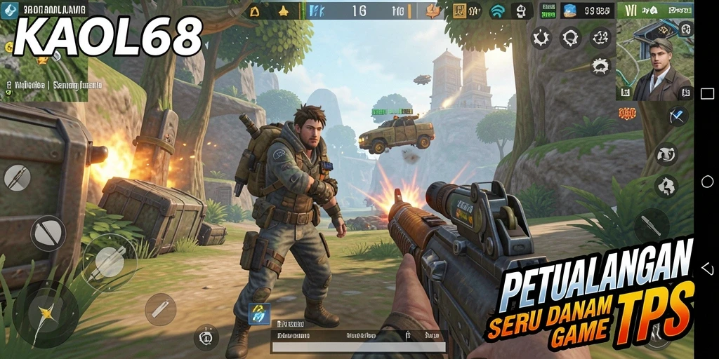 Tampilan seru gameplay KAOL68 dalam pertempuran TPS.