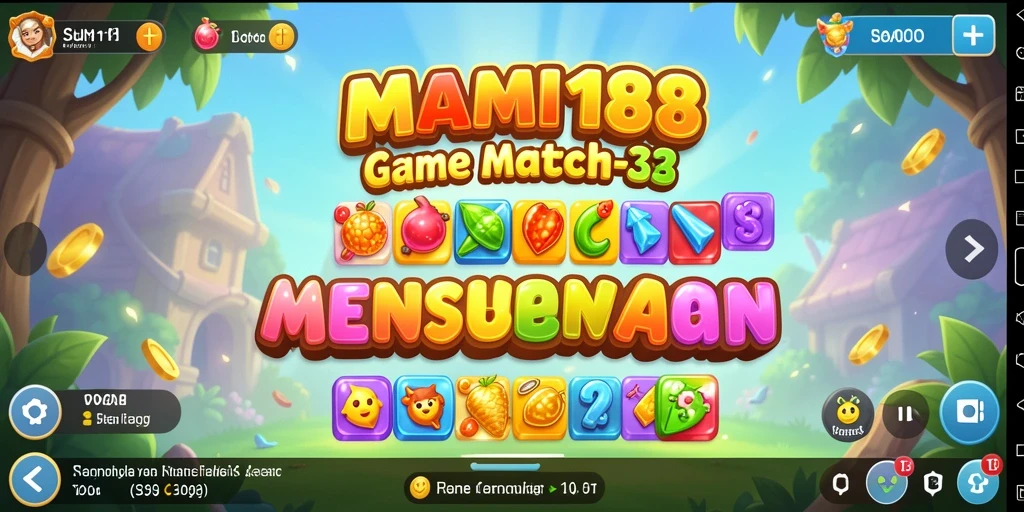 Tampilan gameplay seru dalam MAMI188, dengan berbagai tantangan Match-3.