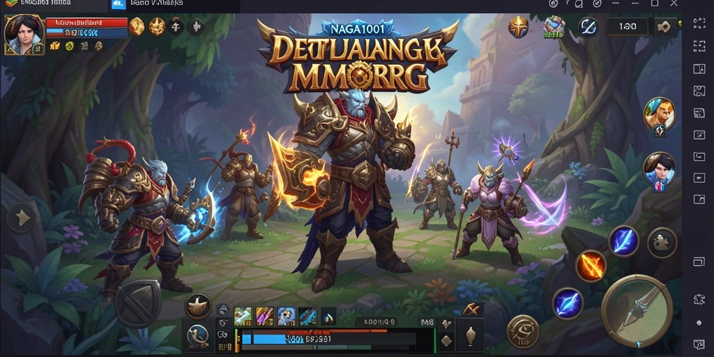 Screenshot gameplay NAGA1001 yang menampakkan aksi pertarungan seru.