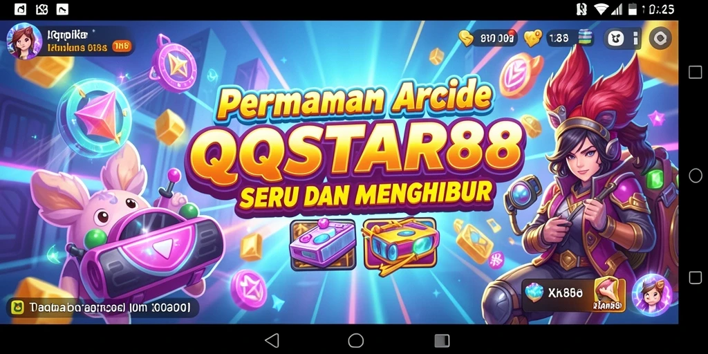 Screenshot QQSTAR88 menunjukkan momen seru dalam permainan Arcade.