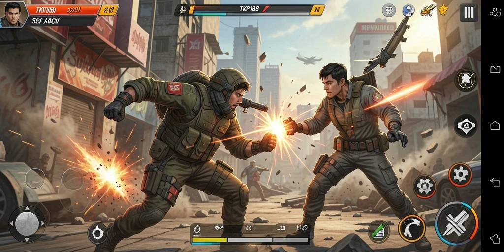 Tangkapan layar gameplay action TKP188 yang penuh adrenalin.