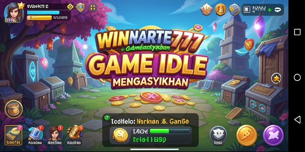 Tangkapan layar gameplay WINRATE777 dengan elemen Idle yang menarik.