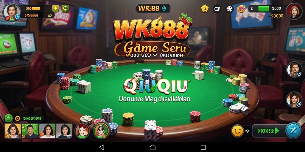 Tangkapan layar dari gameplay QiuQiu yang mendebarkan di WK888.